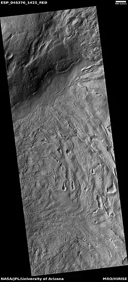 Field of hollows, as seen by HiRISE under HiWish program