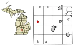 Location of Vermontville, Michigan