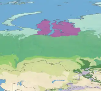 Ecoregion territory (in purple)