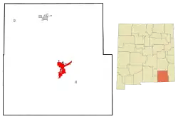 Location in the state of New Mexico