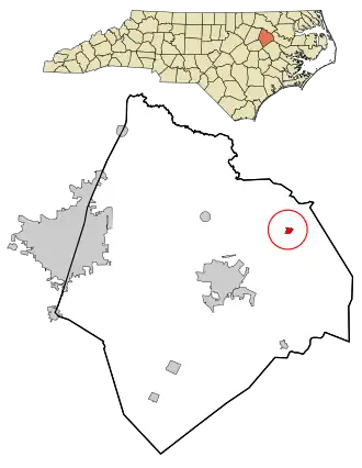 Location in Edgecombe County and the state of North Carolina.