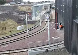 Edinburgh Gateway Tram Stop from the station