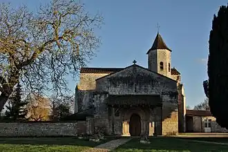 The church in Secondigné-sur-Belle