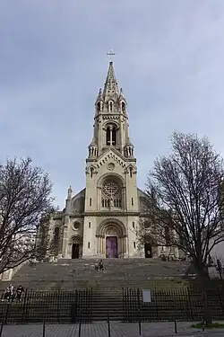 Facade and stairway to the street below