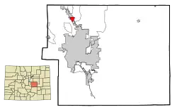 Location of the Gleneagle CDP in El Paso County, Colorado