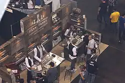 A bird's-eye view of the Electronic Cigarette Convention in Anaheim, California, United States in 2013.