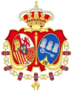 Emblem of the Real Maestranza de caballería of Havana, established in 1709, was entrusted under the patronage of the Immaculate Conception.