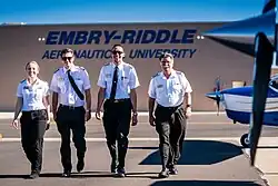 Student pilots on the Flight Line