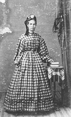 Emma Metcalf, photograph by Charles L. Weed, 1865.