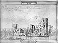 The ruins of Egmond in 1689