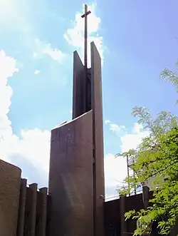 Steeple of Epiphany Roman Catholic Church, "The most positive modernist religious statement on Manhattan Island to date."[134]