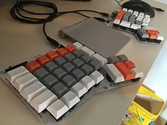 ErgoDox, adjustable-split with staggered columns