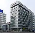 Former Raiffeisenhaus on Ernst-Reuter-Platz in Berlin, designed by Hans Geber&nbsp;[de] and Otto Risse&nbsp;[de] (1972), now head office of Tele Columbus