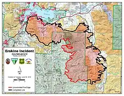 Briefing map of the fire from June 28th.