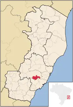 Location in Espírito Santo state