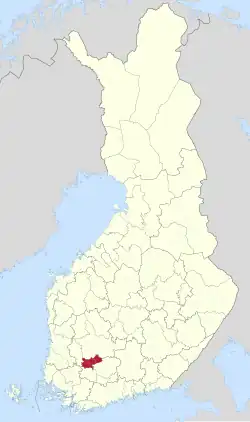 Location of Southern Pirkanmaa