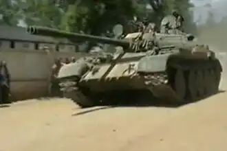 Ethiopian tank advances on Mogadishu during the full scale December 2006 invasion