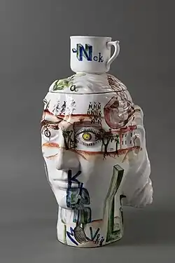 Dona Anna as a rebus (jar), 1978, majolica, 51&nbsp;cm