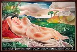 Sleeping Venouš (courtesy of Jacopo Giorgione), 1969, oil, 84x125 cm