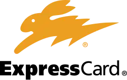 ExpressCard logo, combining a stylized hare with a thunderbolt