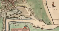 Detail from Parson Gordon's map of Aberdeen (1661), showing "Futty"