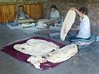 Lavash making in Armenia