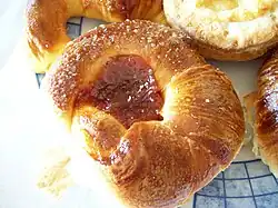 Argentine facturas with dulce de membrillo