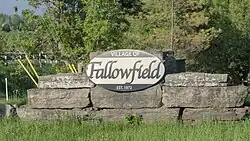 Sign located on Steeple Hill Crescent at Fallowfield Road