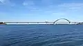 The Fehmarn Sound Bridge, as seen from Großenbrode