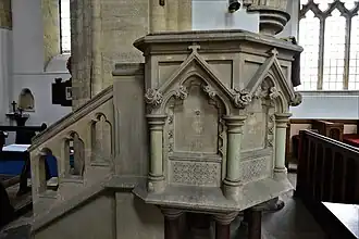 19th century stone pulpit