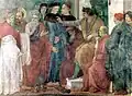 Filippino Lippi, The Apostles Paul and Peter confront Simon Magus before Nero.