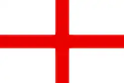 Admiral of the White Squadron command flag 1702 to 1864 for use in the Kingdom of England, Great Britain and the United Kingdom.