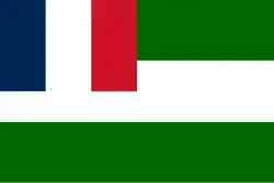 Flag of the State of Syria, in the French Mandate of Syria (1924–1930)