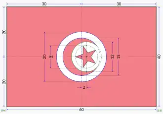 Construction diagram of the flag according to the 1999 law