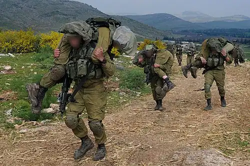 Egoz soldiers during a unit training