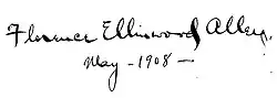 Florence Ellinwood Allen Autograph