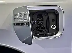 Charging port of the 2022 Ford F-150 Lightning