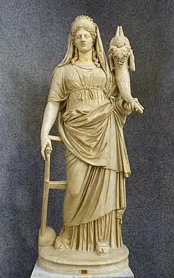 Statue of Tyche, holding a cornucopia