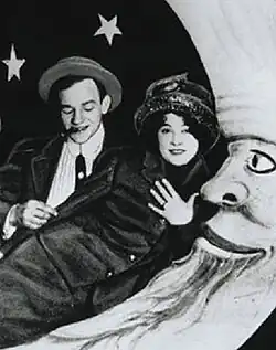 Portrait of a young Mae West and Frank Wallace in formal attire, 1911