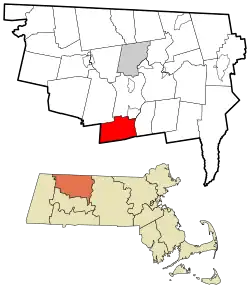 Location in Franklin County in Massachusetts
