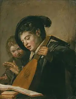 Two Singing Boys with a Lute and a Music Book, c. 1625