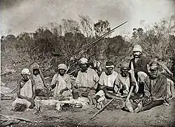 Frederic Bonney with an Aboriginal tribe