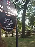 Sign for St. Peter's