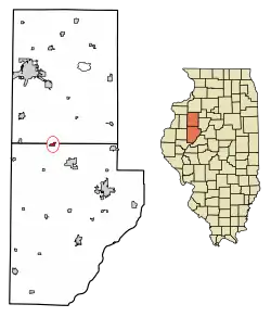 Location of London Mills in Fulton County, Illinois.