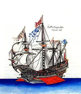"Göke" (1495) was the flagship of Kemal Reis