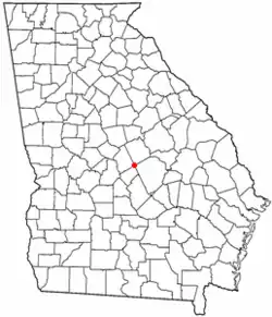 Location of Allentown, Georgia