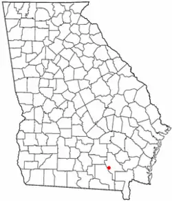 Location of Manor, Georgia