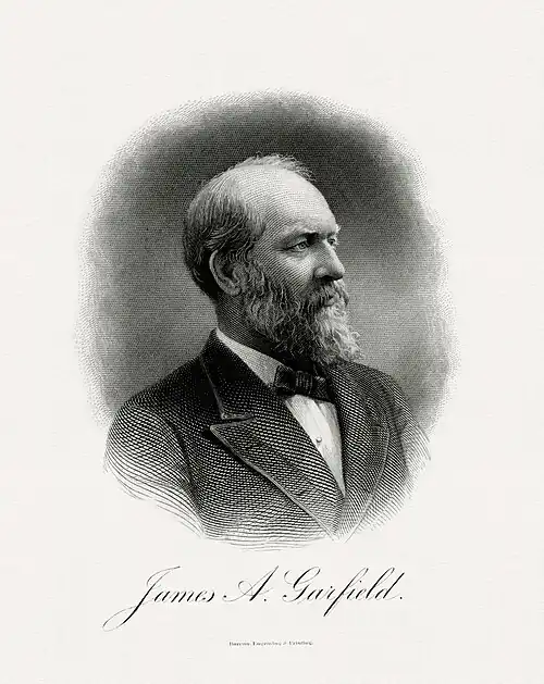 GARFIELD, James A-President (BEP engraved portrait)