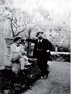 Galdi and Rutelli outside studio