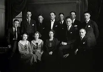 Photo of Gary Cooper and classmates at Grinnell College, 1922